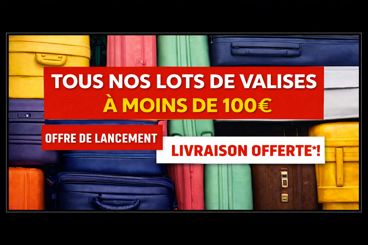 Lot de 3 valises ABS rigides multicolores à partir de 79€, offre de lancement avec livraison offerte